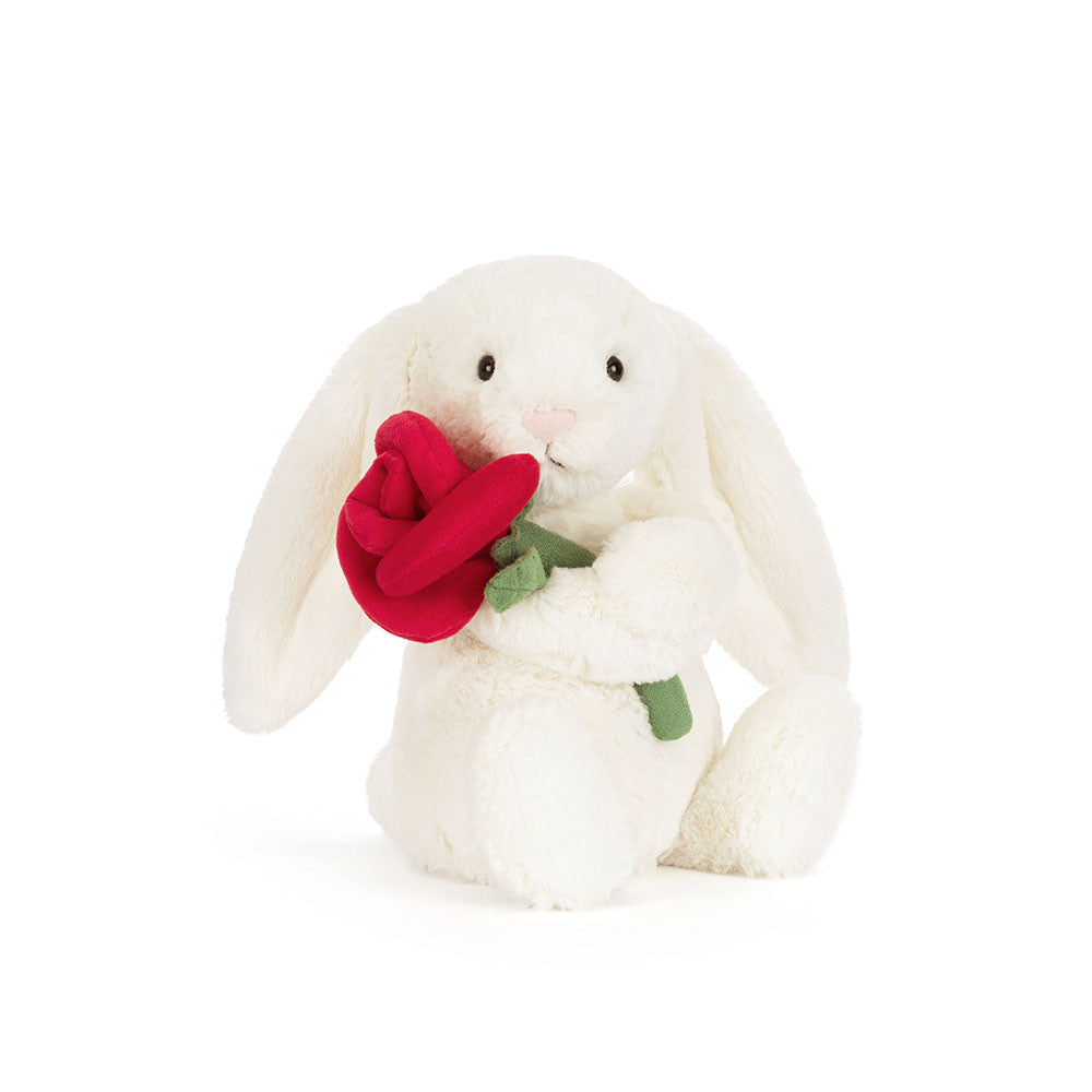 Jellycat Cream Bunny With Rose SJMA Online Store Jellycat Cream Bunny With Rose SJMA Online Store
