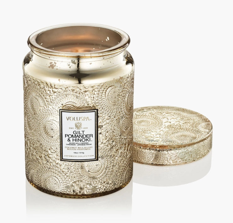 Gilt Pomander & Hinoki - Large Jar Candle