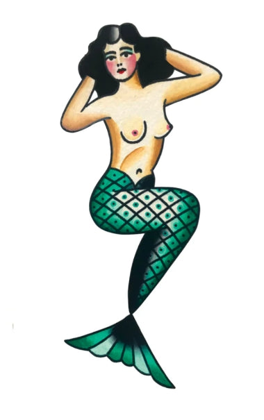 Tattly Mermaid Tattoo Pair