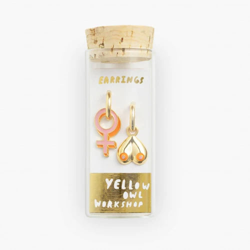 Feminist Female Boobs Hoop Earrings
