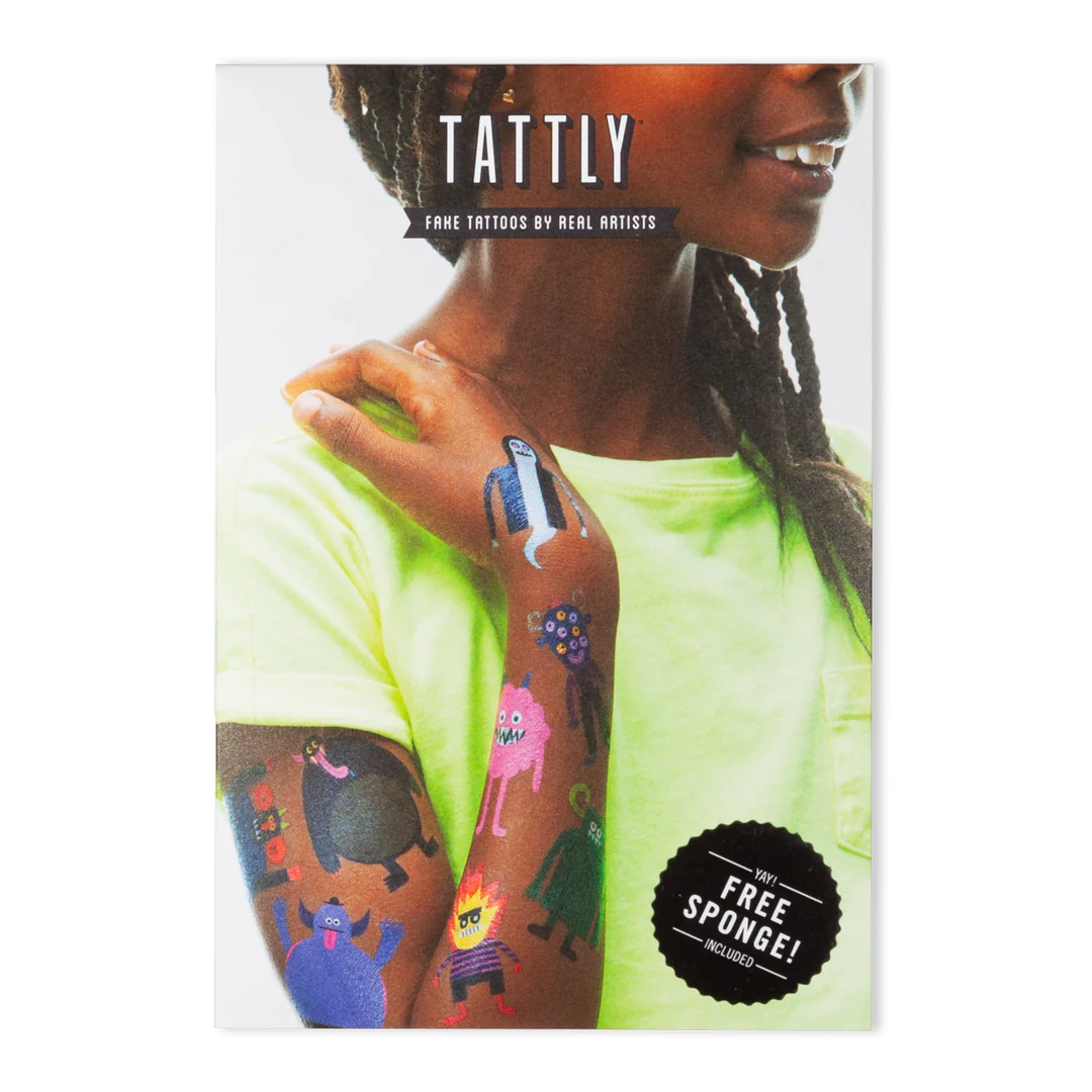 Tattly Spooky Squad Temporary Tattoo Set By Rob Hodgson