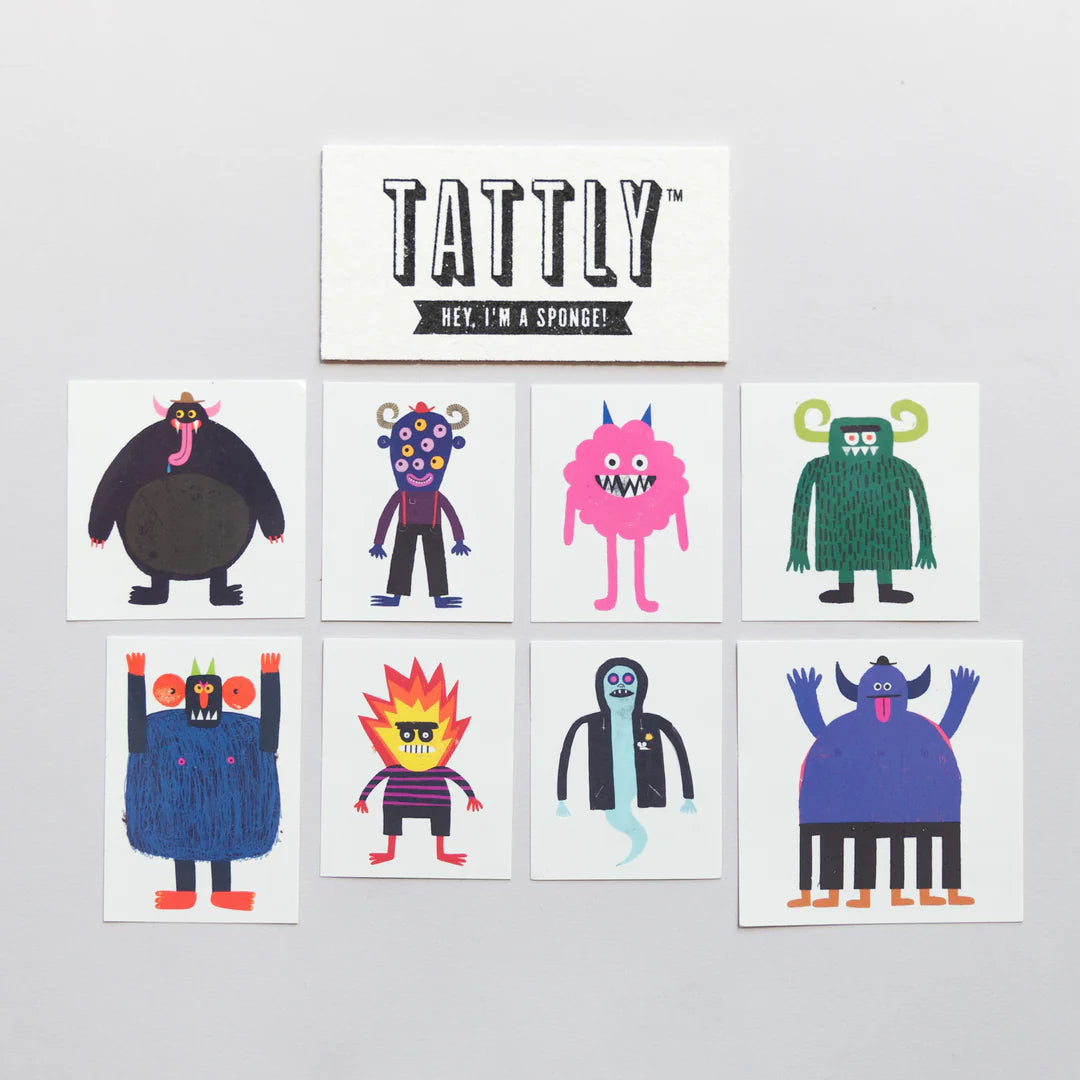 Tattly Spooky Squad Temporary Tattoo Set By Rob Hodgson