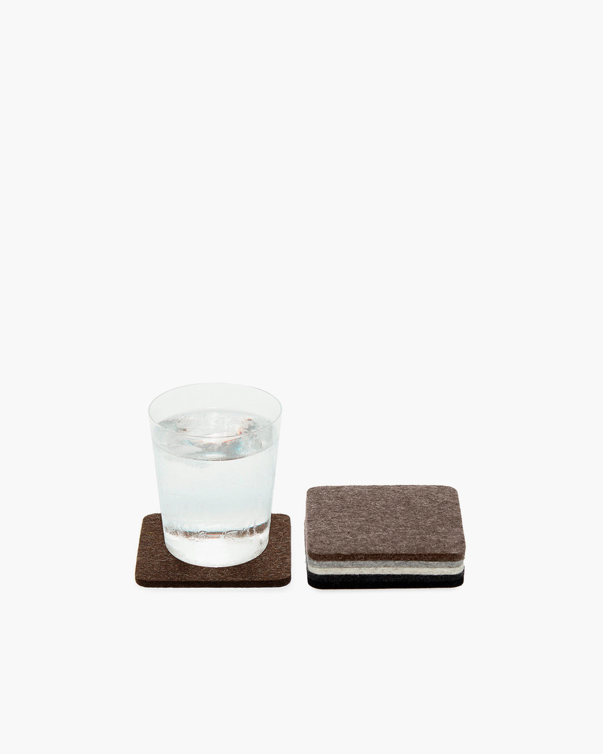 NEW! Graf & Lantz Merino Wool Felt Bierfilzl Square Coaster Multi 6 Pack in Earth