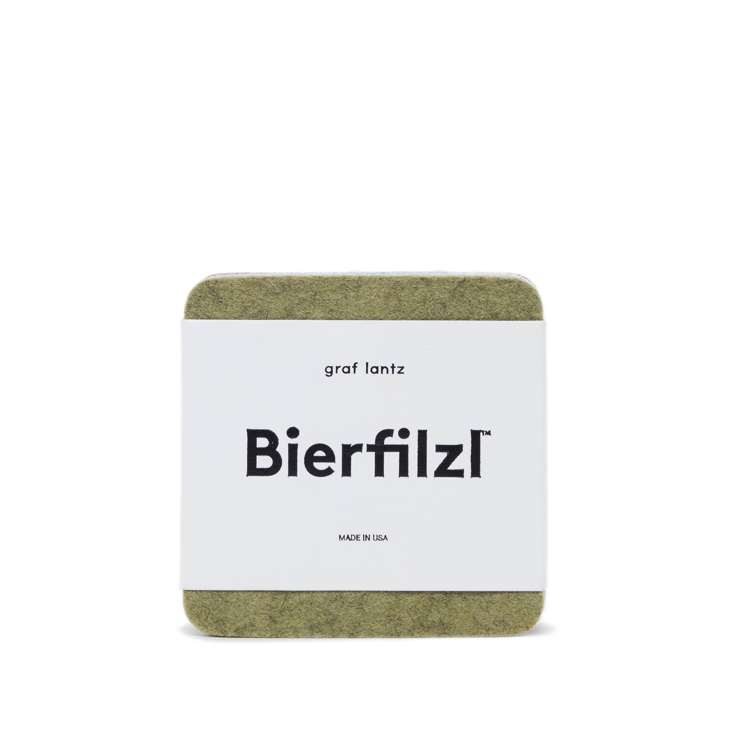 NEW! Graf & Lantz Merino Wool Felt Bierfilzl Square Coaster Multi 4 Pack in Ikebana
