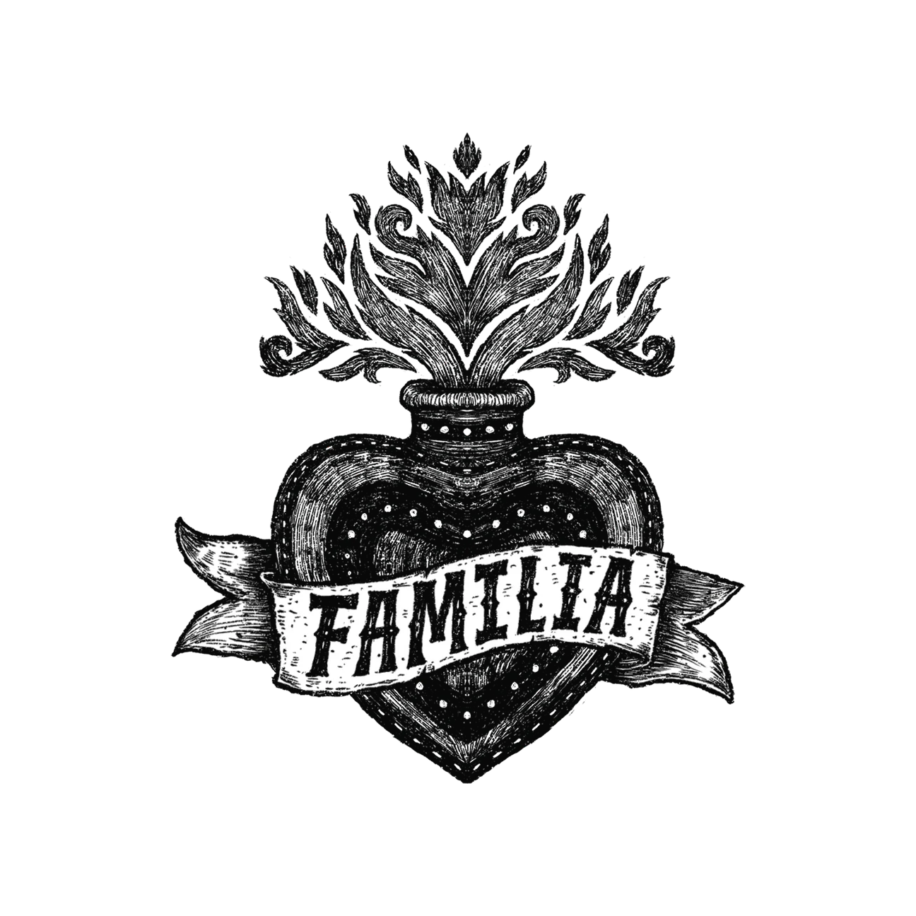 Familia Heart Tattoo