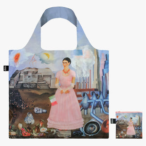 Frida Kahlo Self Portrait on the Borderline Recycled Bag