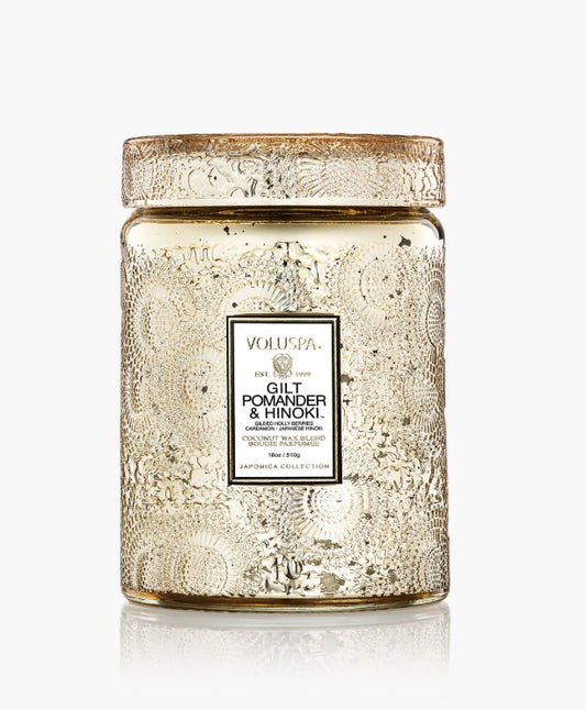 Gilt Pomander & Hinoki - Large Jar Candle