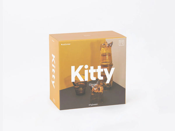 Orange Cat Kitty Stacking Glasses