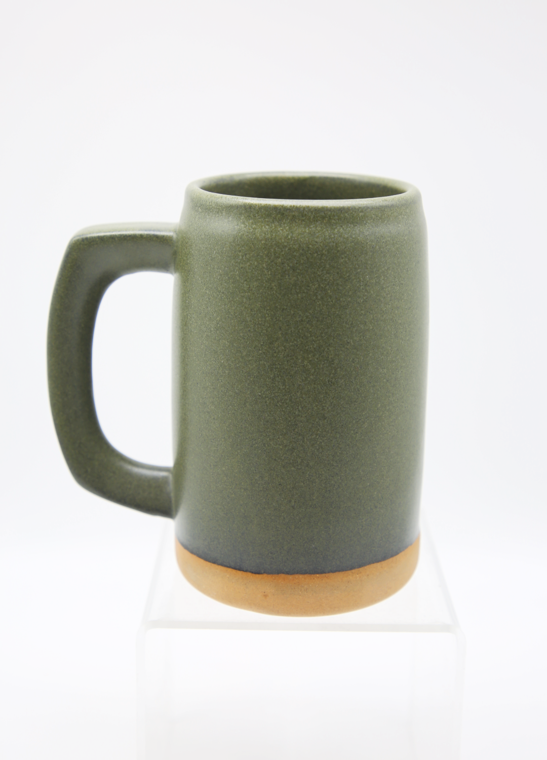 Handmade Ceramic Stein Mug in Olive Green