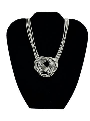 Slate Knotted Necklace