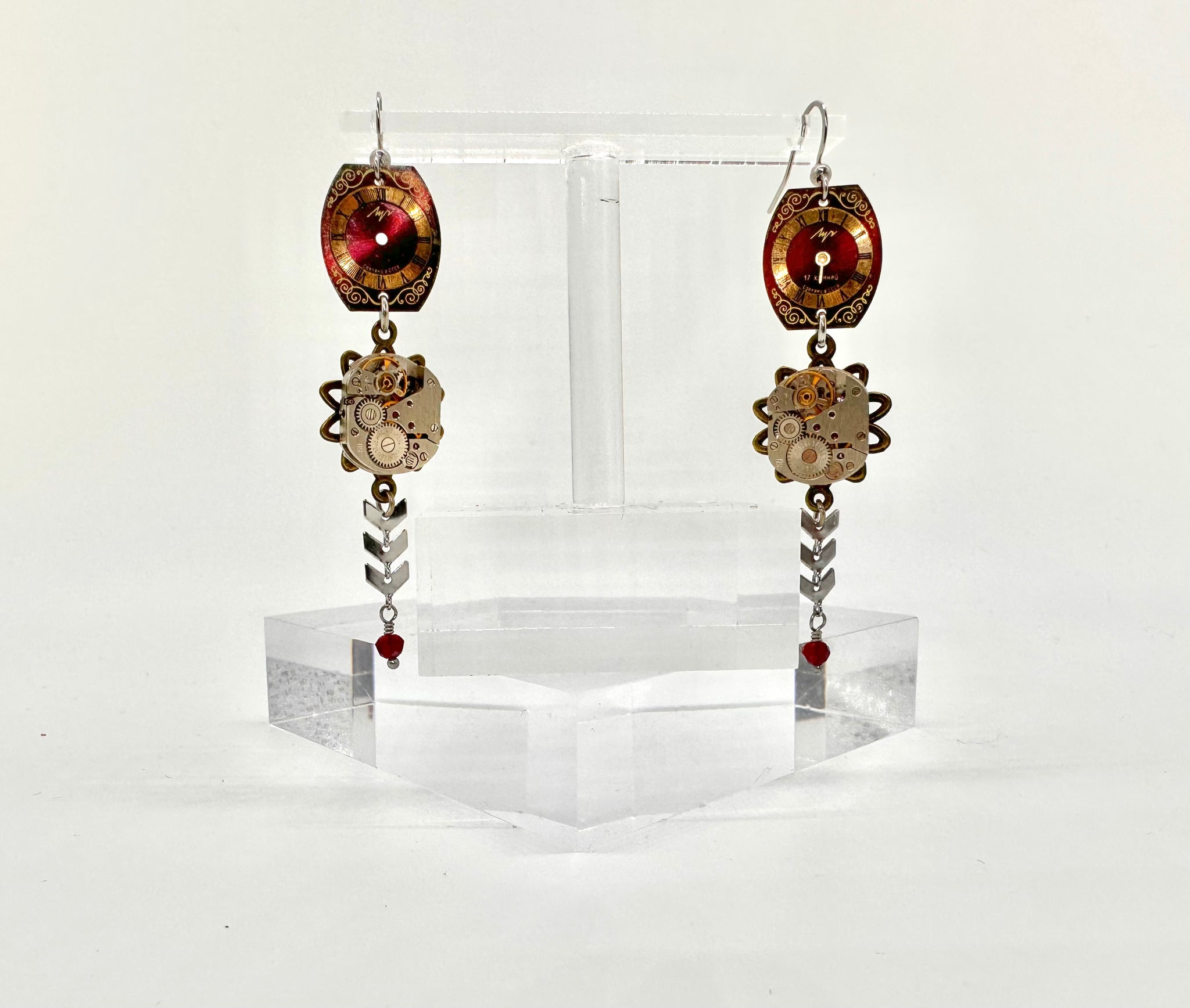 Bead & Brass Chandelier Earrings