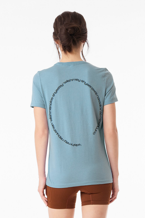 Mercedes Dorame 'Wiishmey' T-Shirt Denim Blue