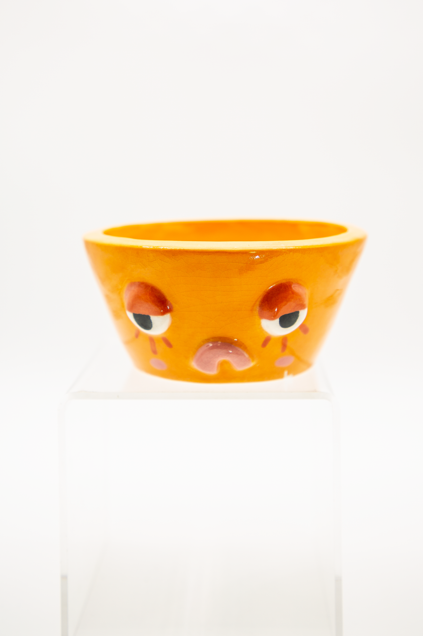 Orange Fear Ceramic Bowl by Alana Bohni