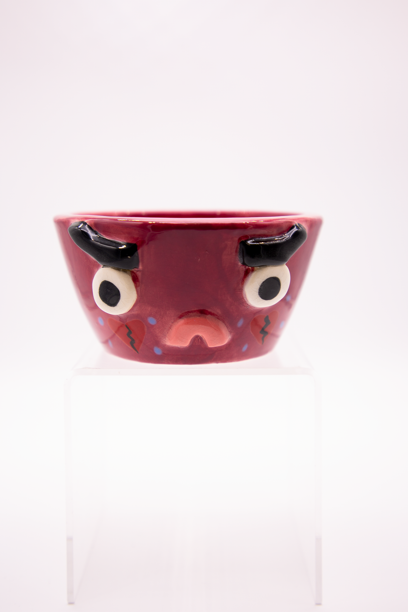 Heartbroken Maroon Ceramic Bowl by Alana Bohni