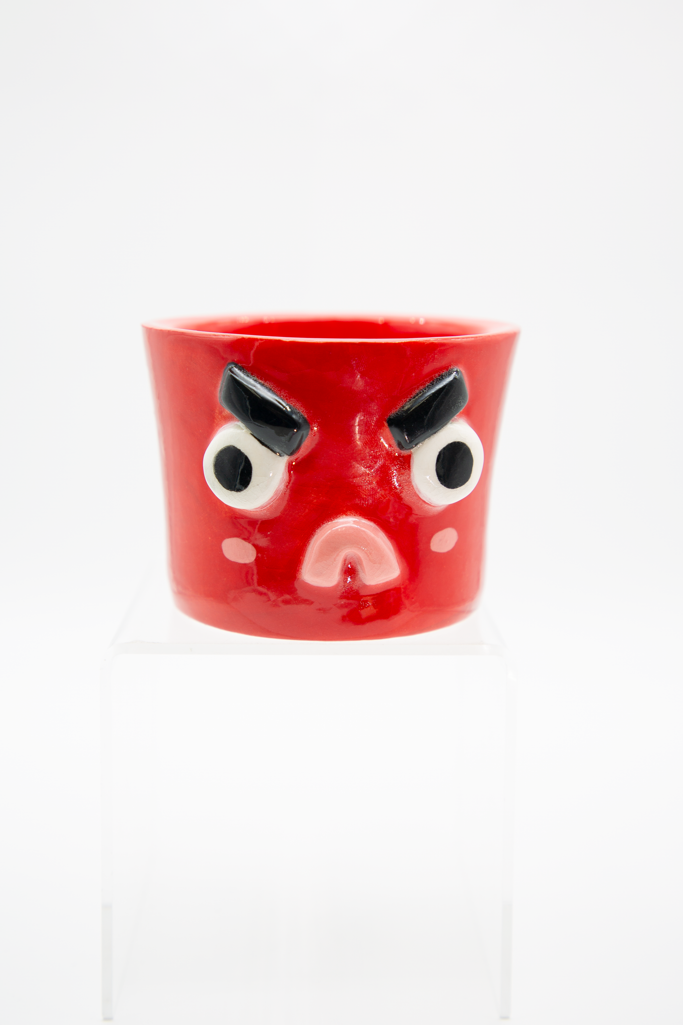Red Anger Ceramic Bowl by Alana Bohni