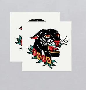 TattlyPanther Grinning Tattoo Pair
