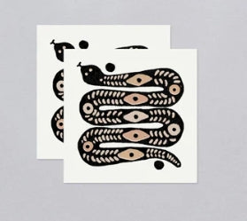Tattly Desert Snake Tattoo Pair (Metallic)