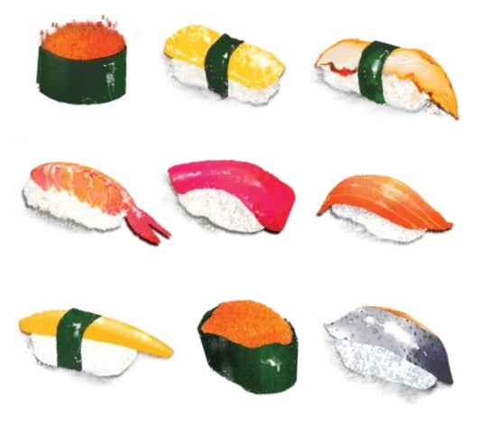 Tattly Sushi Platter Tattoo Pair