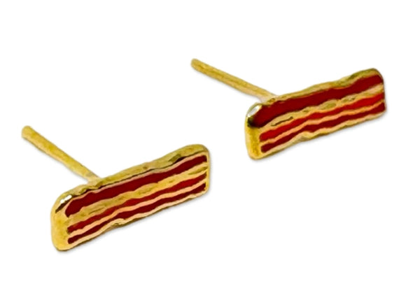 Bacon Enamel Earring