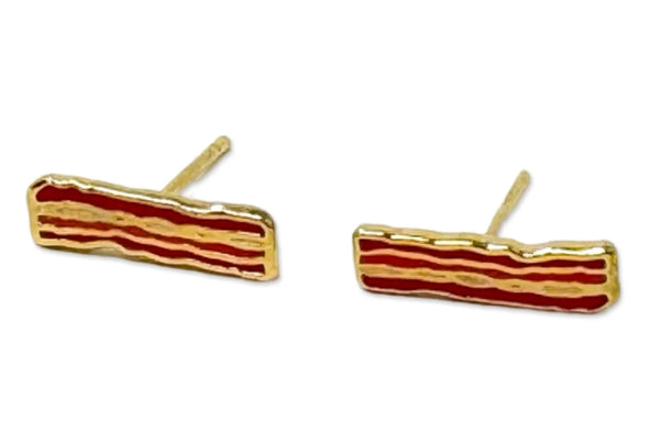 Bacon Enamel Earring