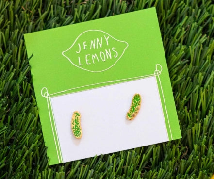 Pickle Enamel Earrings