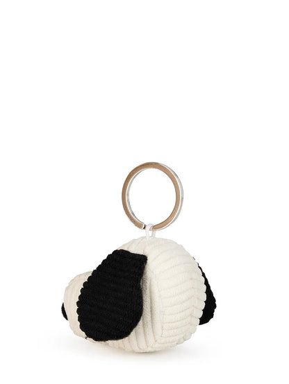 Snoopy Head Corduroy Cream Keychain