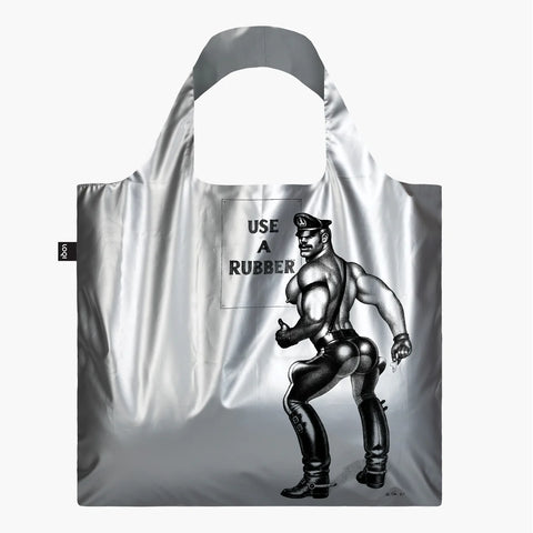 Tom of Finland 'Use a Rubber' Silver Metallic by LOQI