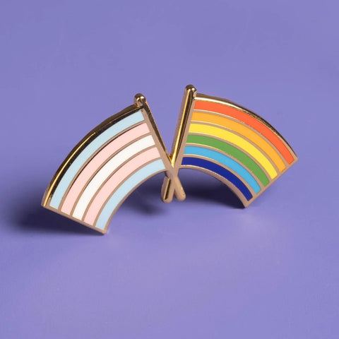 Trans & LGBTQ+ Pride Flags Enamel Pin