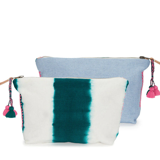 Mercado Global Cristina Cosmetic Pouch Jungle Dip-Dye