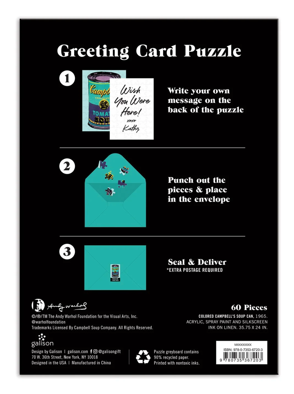 Warhol Soup Can Greeting Card Puzzle