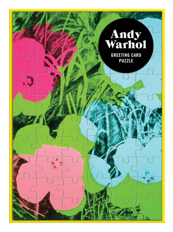 Warhol Flowers Greeting Card Puzzle