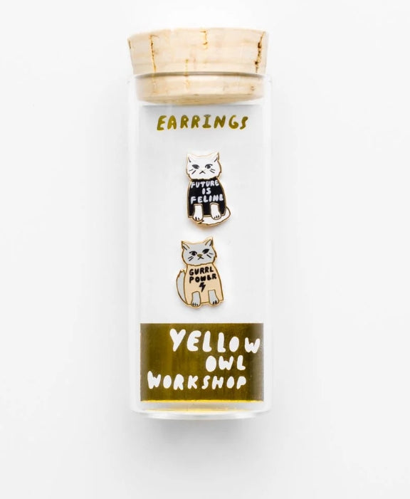 Yellow Owl - Gurrrl Power Earrings