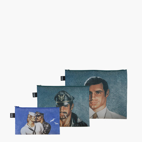 Tom of Finland  Day & Night, Bon Voyage Recycled Zip Pockets by Loqi