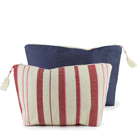Mercado Global Cristina Cosmetic Pouch Denim Sunset