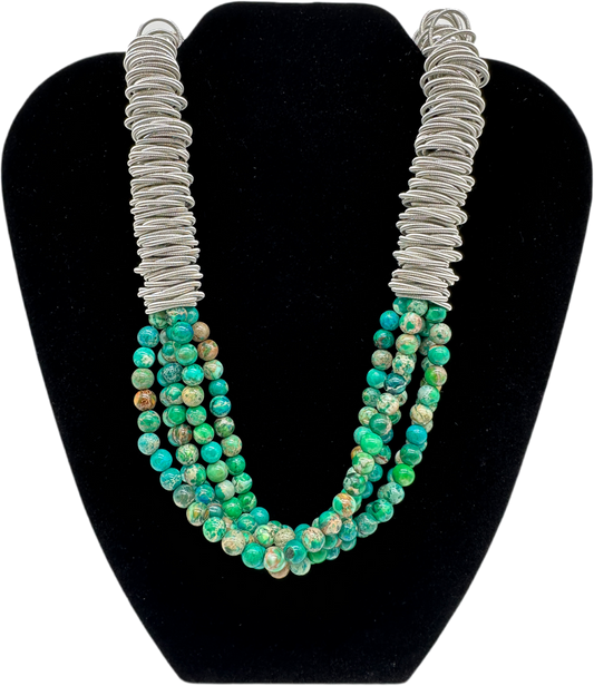 Jasper Stone Ring Necklace