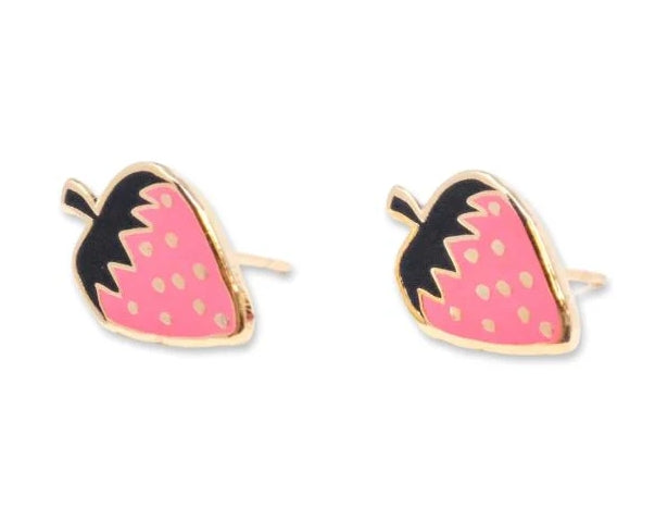 Strawberry Enamel Earrings