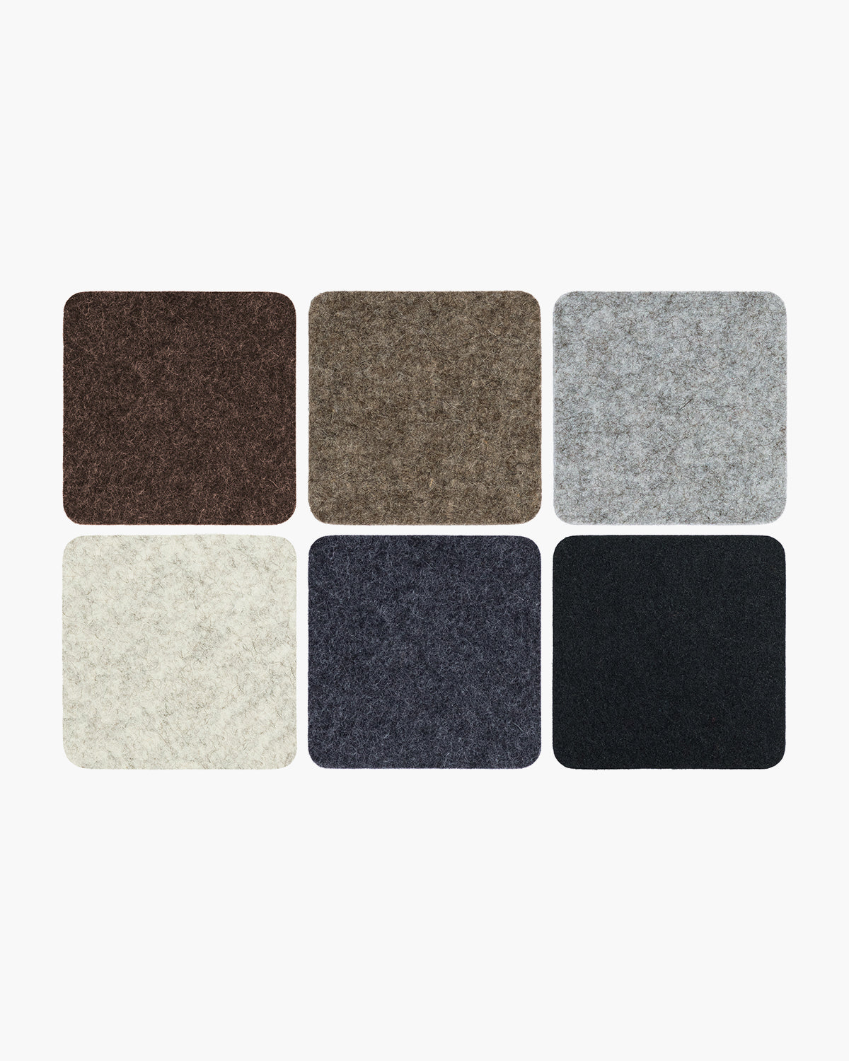 NEW! Graf & Lantz Merino Wool Felt Bierfilzl Square Coaster Multi 6 Pack in Earth