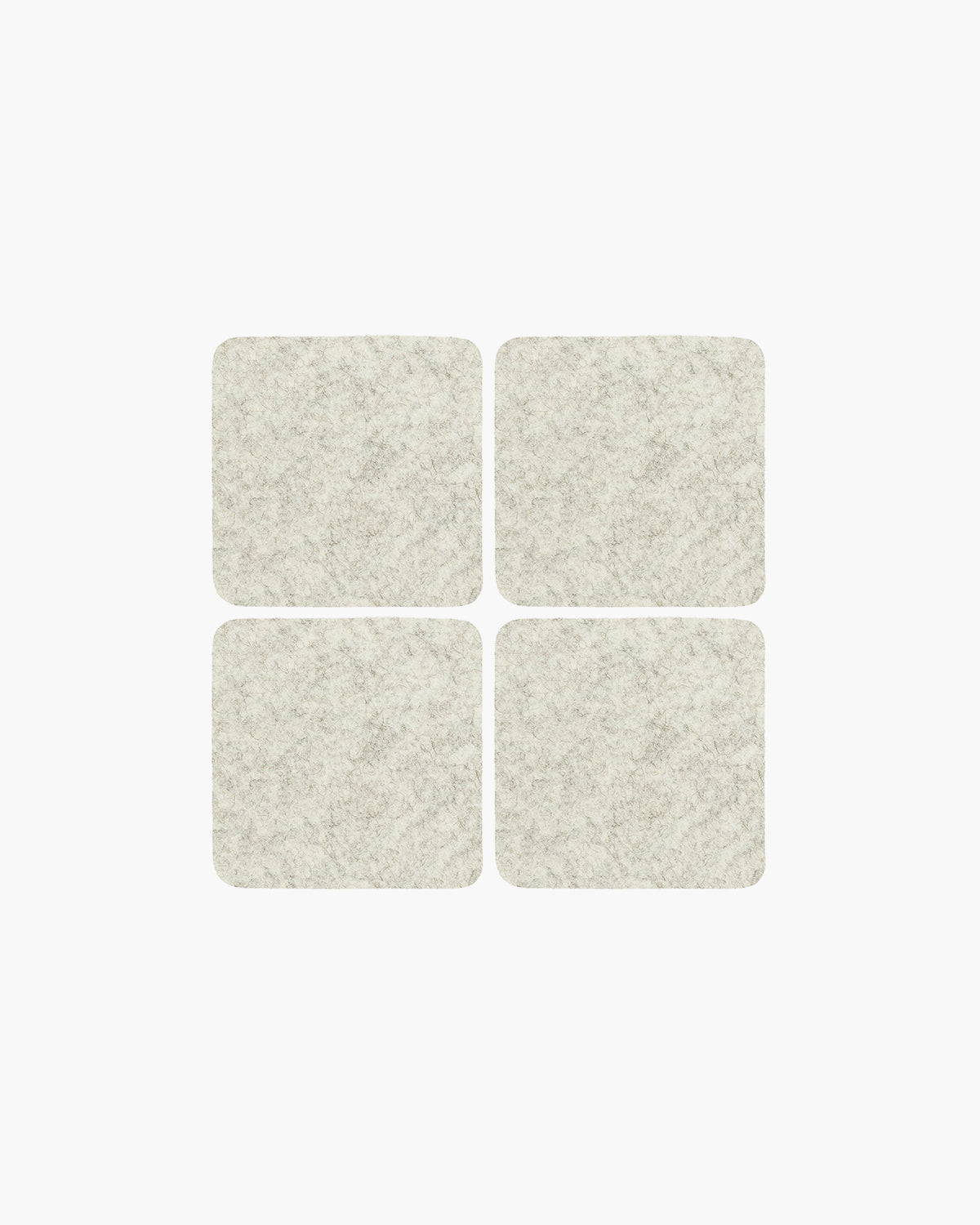 NEW! Graf & Lantz Merino Wool Felt Bierfilzl Square Coaster Multi 4 Pack in Heather White