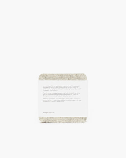 NEW! Graf & Lantz Merino Wool Felt Bierfilzl Square Coaster Multi 4 Pack in Heather White