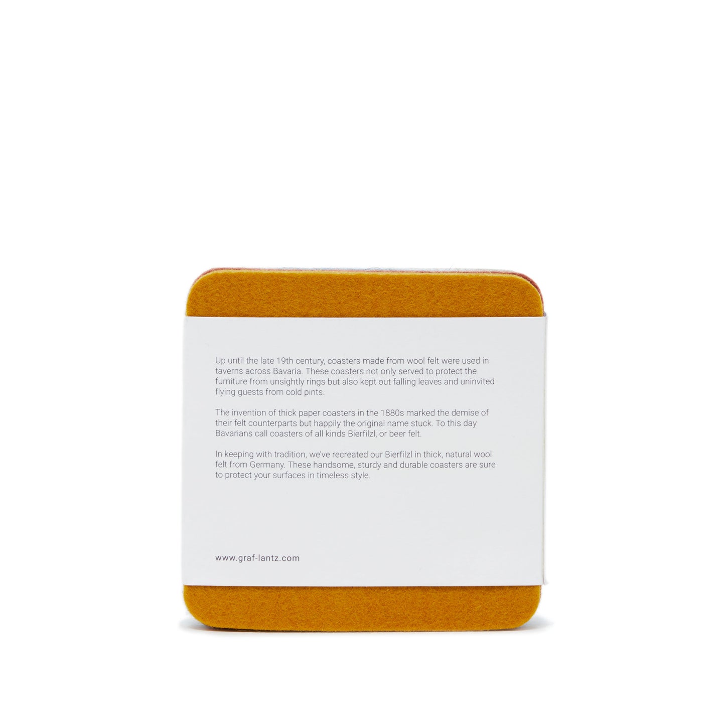 NEW! Graf & Lantz Merino Wool Felt Bierfilzl Square Coaster Multi 4 Pack in Ikebana