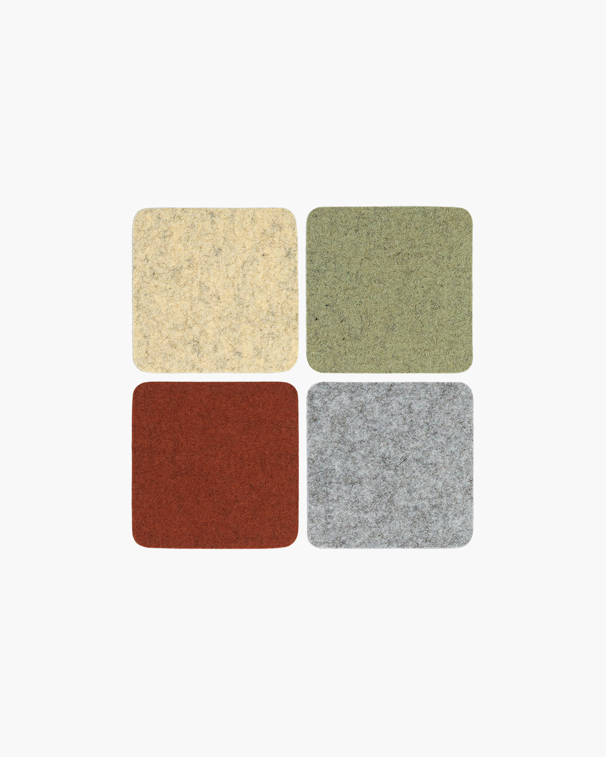 NEW! Graf & Lantz Merino Wool Felt Bierfilzl Square Coaster Multi 4 Pack in Ikebana