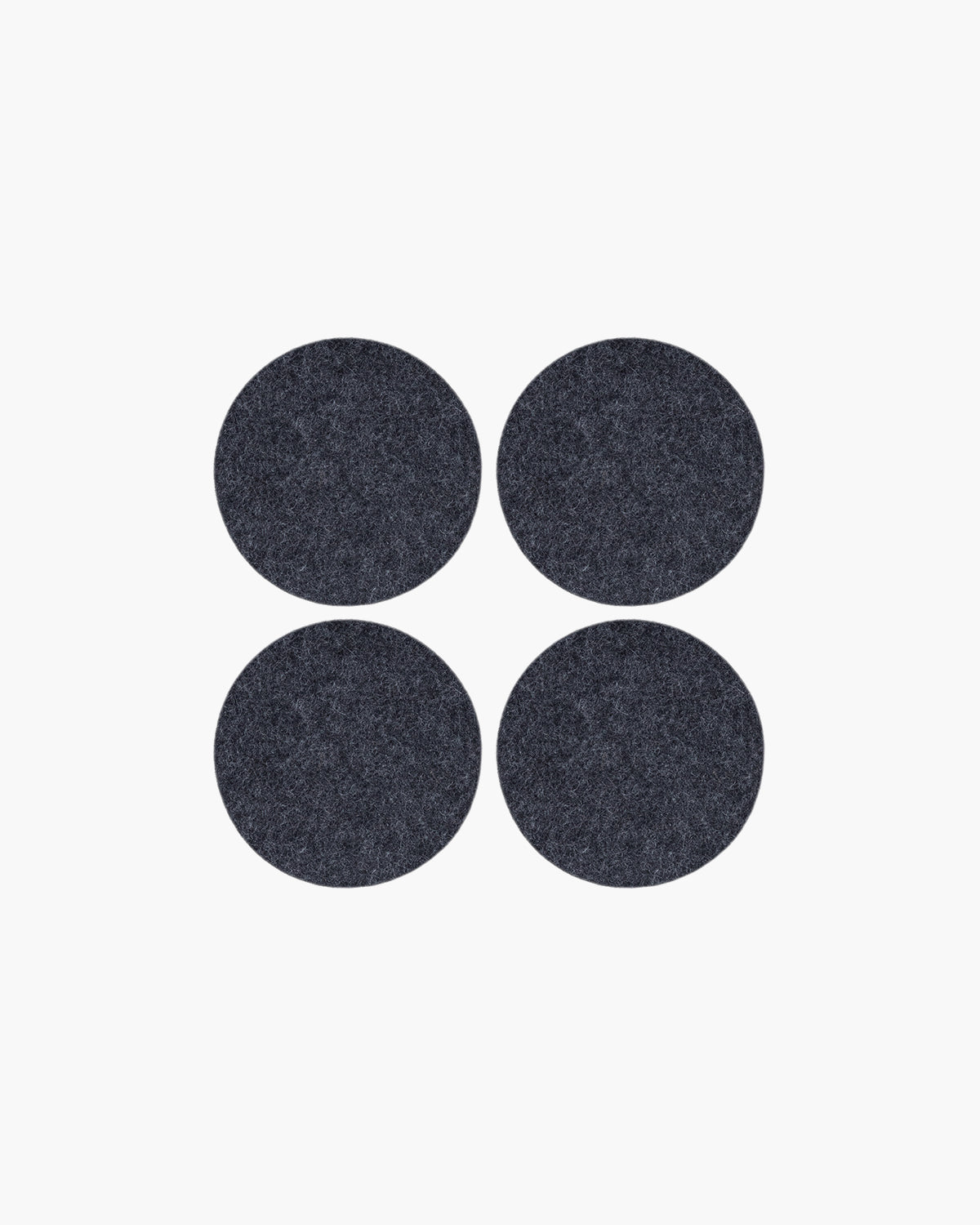 NEW! Graf & Lantz Bierfilzl Merino Wool Felt Round Coaster Solid 4 Pack in Charcoal