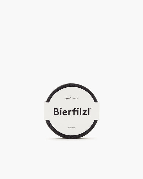 NEW! Graf & Lantz Bierfilzl Merino Wool Felt Round Coaster Solid 4 Pack in Charcoal