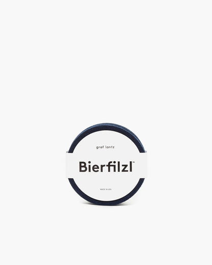 Graf & Lantz Bierfilzl Merino Wool Felt Round Coaster Solid 4 Pack in Marine