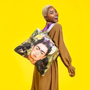 Frida Kahlo Self Portrait with Hummingbird Recycled Bag