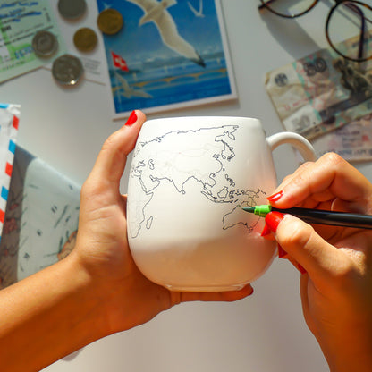 Color Your Travels World Mug by Trouvaille