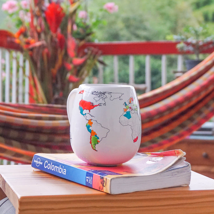 Color Your Travels World Mug by Trouvaille