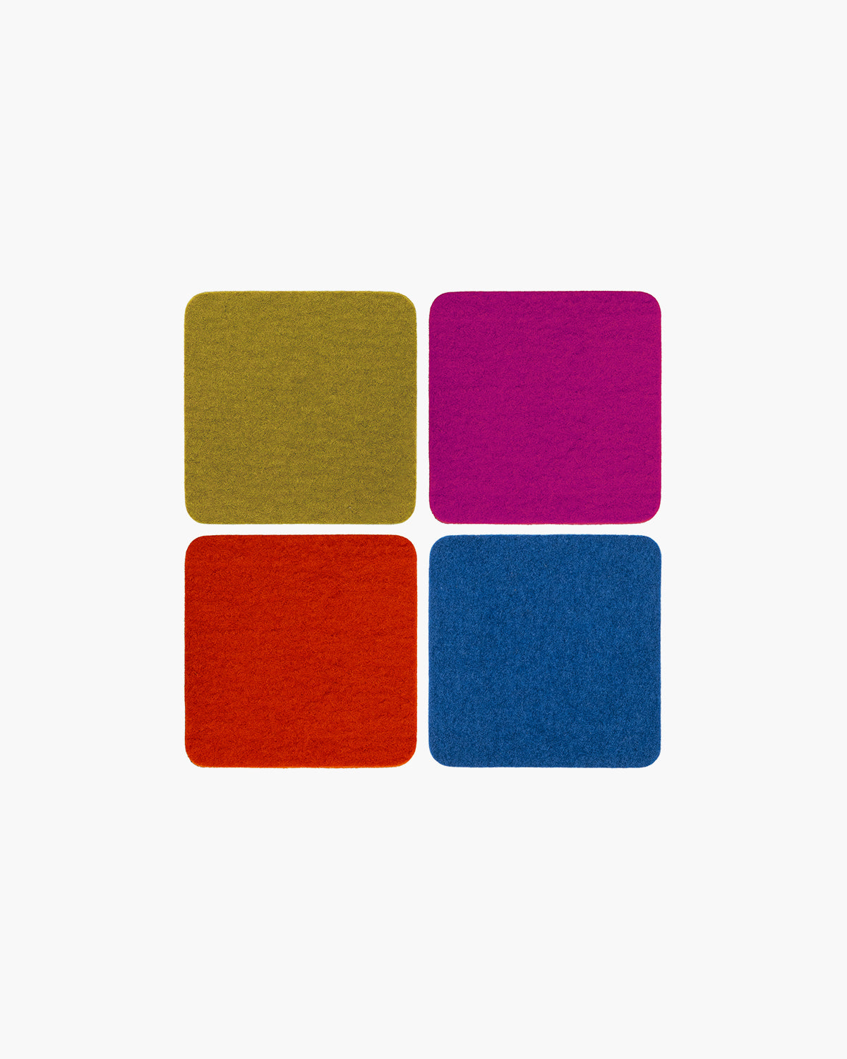 NEW! Graf & Lantz Merino Wool Felt Bierfilzl Square Coaster Multi 4 Pack in Electic